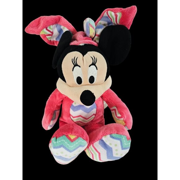 Disney Store Minnie Pink Mouse Easter Bunny Stuffed Plush Toy 15 Inch - Picture 1 of 6